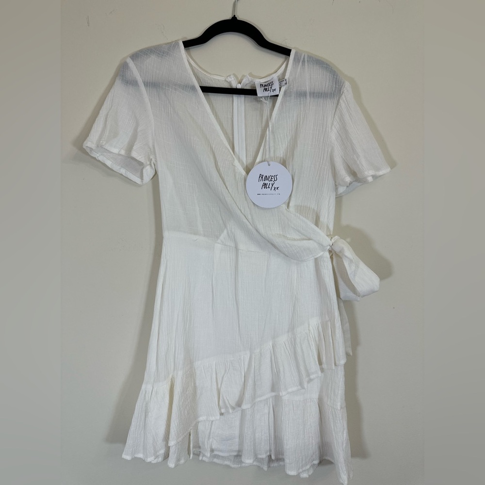 Princess Polly White Ruffle Mini Dress - Picture 2 of 3